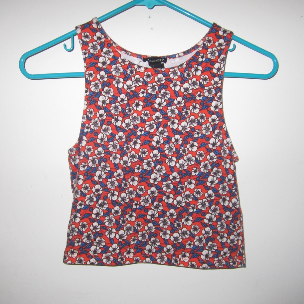 Forever 21 floral crop top