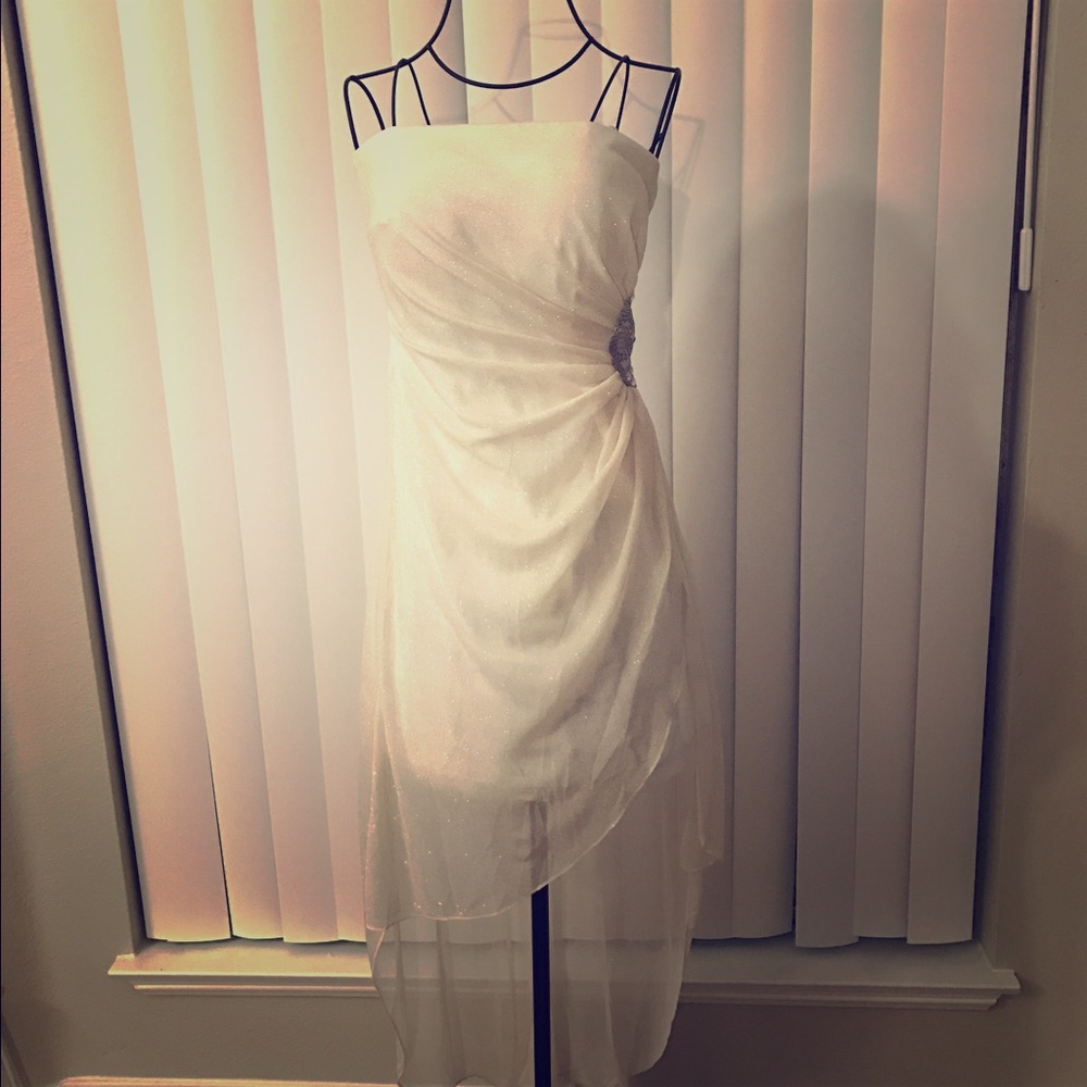 A party dress in white.