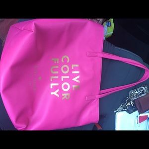 Kate Spade "live colorfully" tote EUC