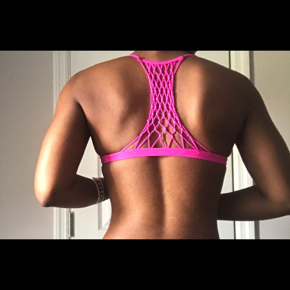 ❌SOLD❌Express Hot Pink Bikini Top Size Small✨ - Picture 3 of 6