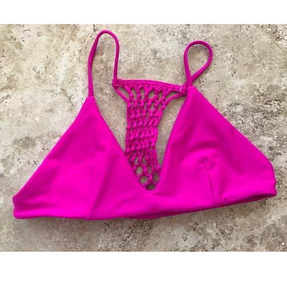 ❌SOLD❌Express Hot Pink Bikini Top Size Small✨ - Picture 4 of 6