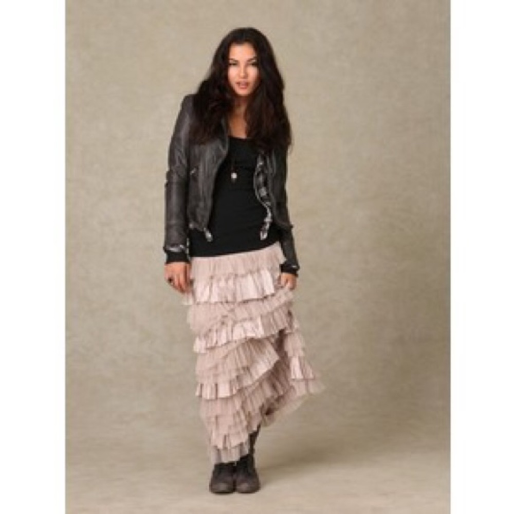 Free People multi tiered ruffle skirt