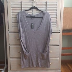 WHBM Casual Chic Gray Sweater