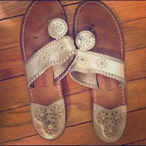 Size. 9 Jack Rogers silver sandal