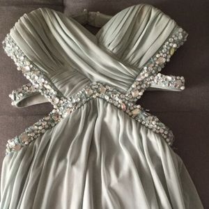 light blue prom dress