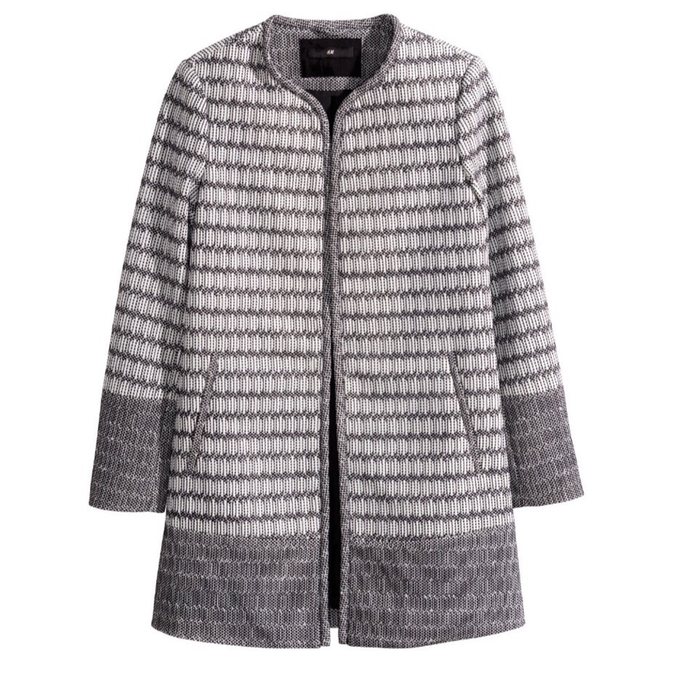 NWT H&M Textured Weave Coat, 6