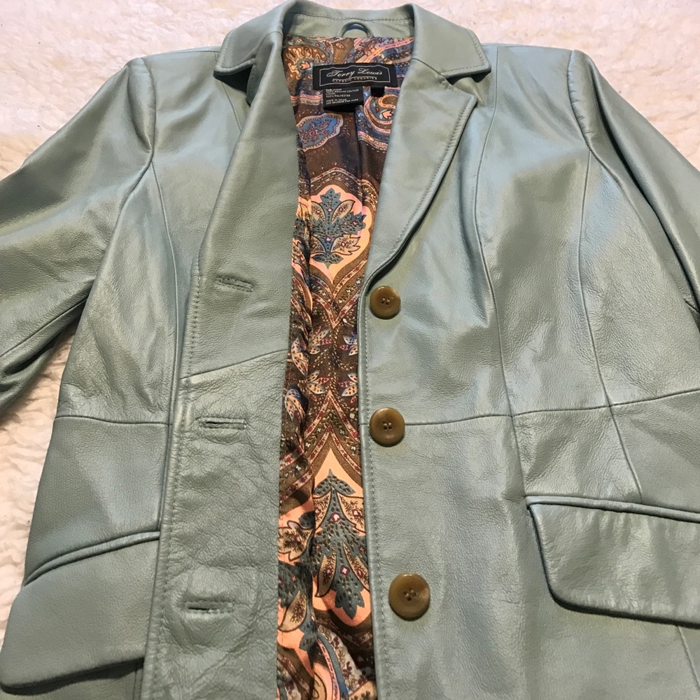 Stunning Vintage Leather blazer by Terry Lewis