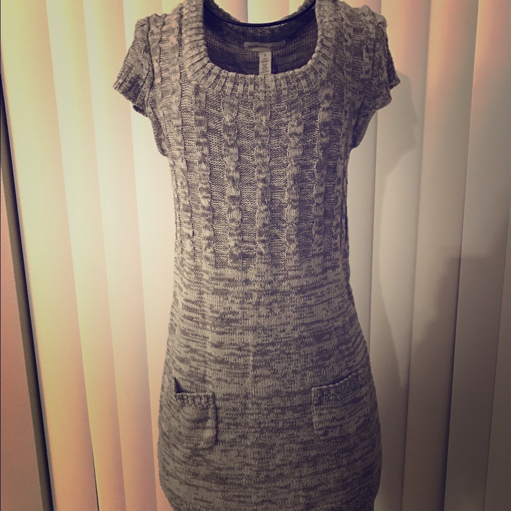 A sweater dress.