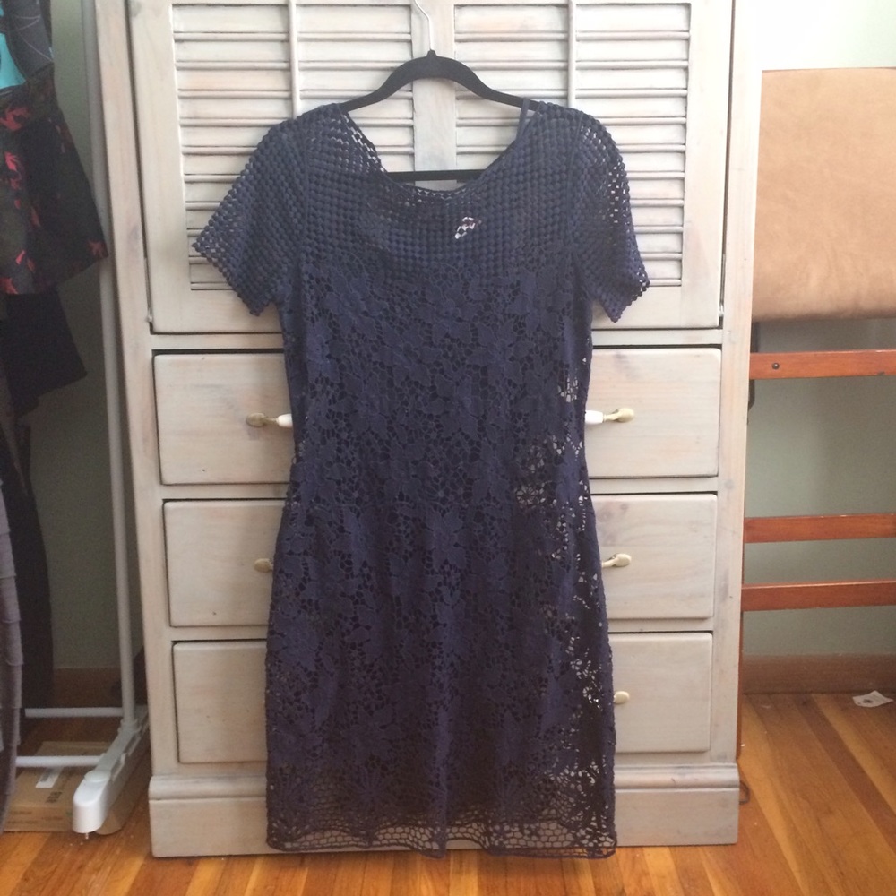 Ralph Lauren Lace Navy Blue Dress