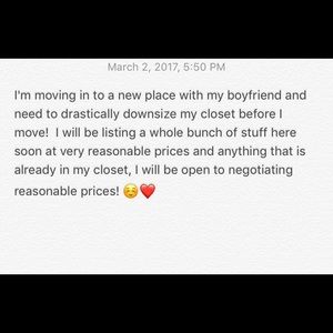 Moving sale!