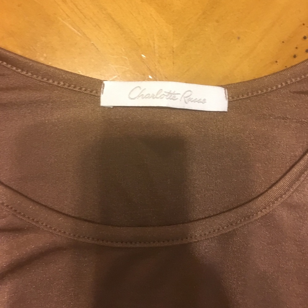 CHARLOTTE RUSSE brown blouse - Picture 2 of 2
