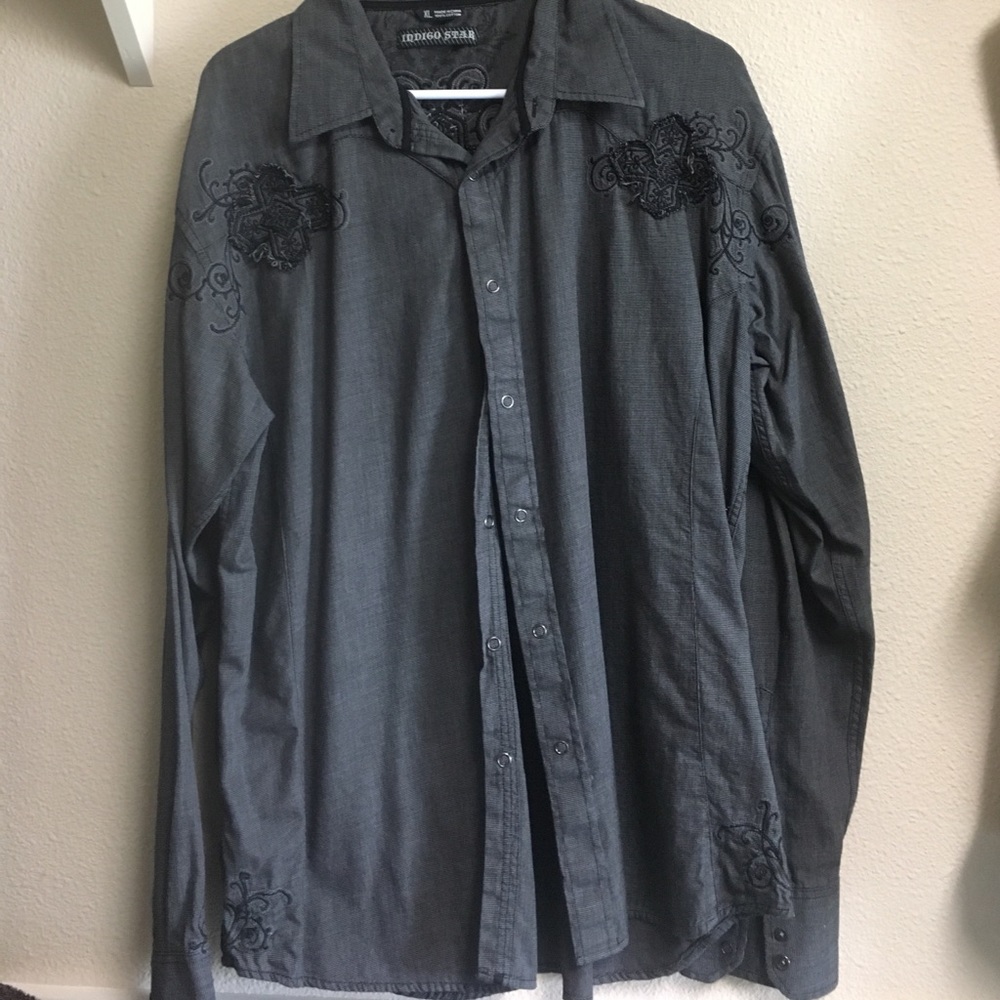Indigo Star long sleeve shirt