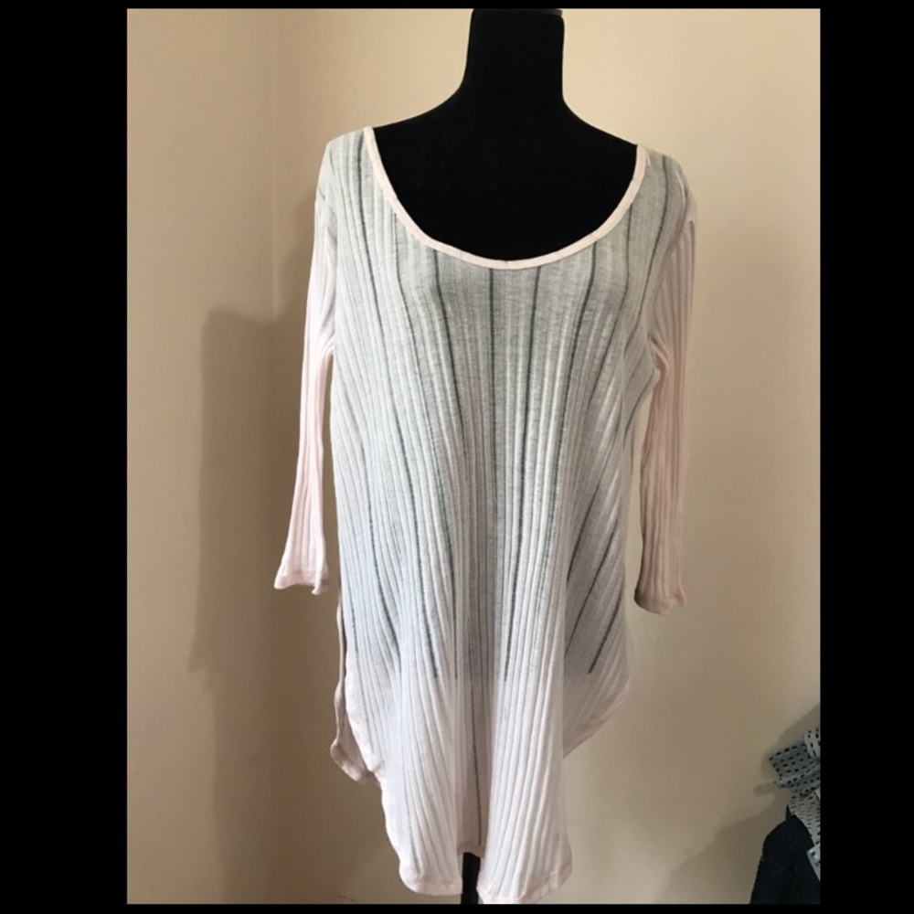 Free People Astoria hacci light pink top m
