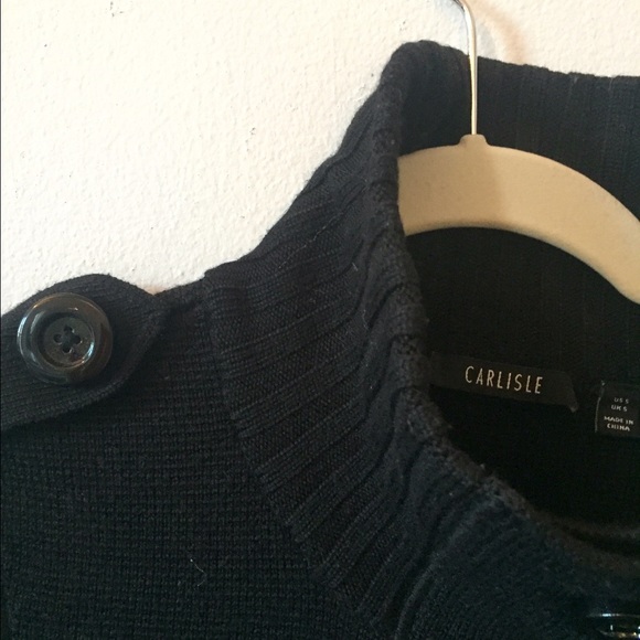 Black 100% merino wool sweater jacket - S - Picture 2 of 4