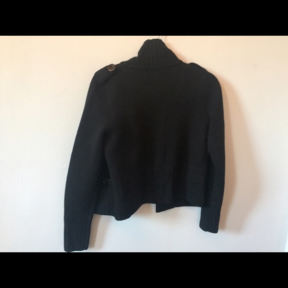 Black 100% merino wool sweater jacket - S - Picture 4 of 4