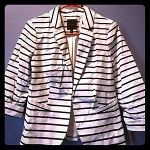 The Limited XS Black & White Stripe Blazer