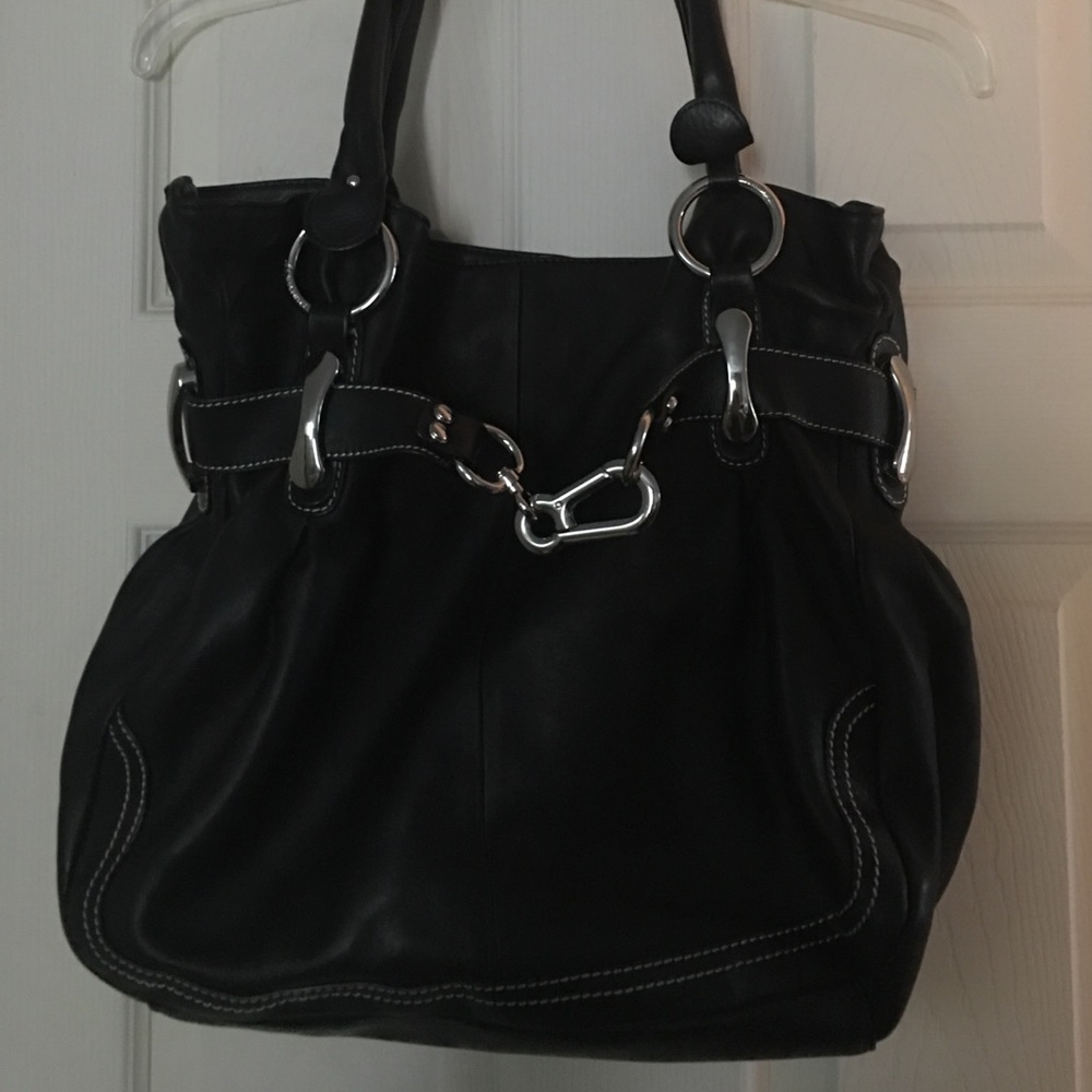 B Makowsky leather shoulder bag