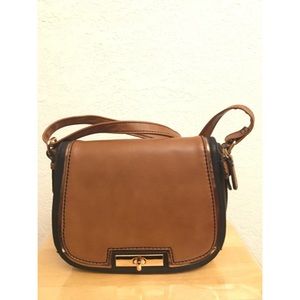 Two-toned Crossbody Saddlebag
