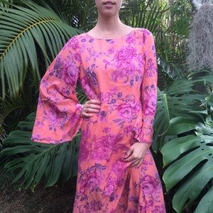 Long Floral Bell Sleeve Free People Dress