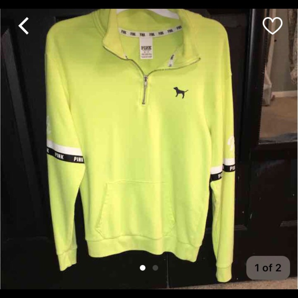 Pink half zip up sweater