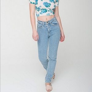 American Apparel High Waisted Jeans