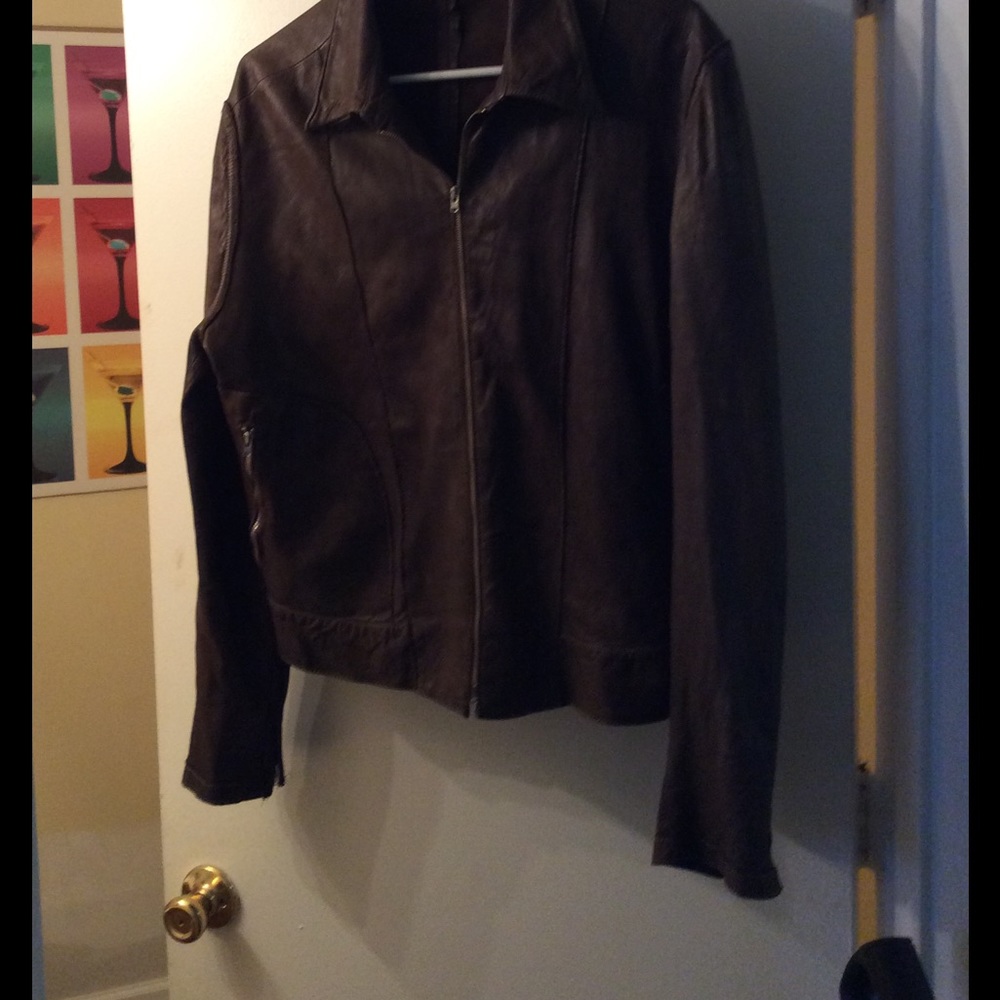 Collection privee jacket leather brown women