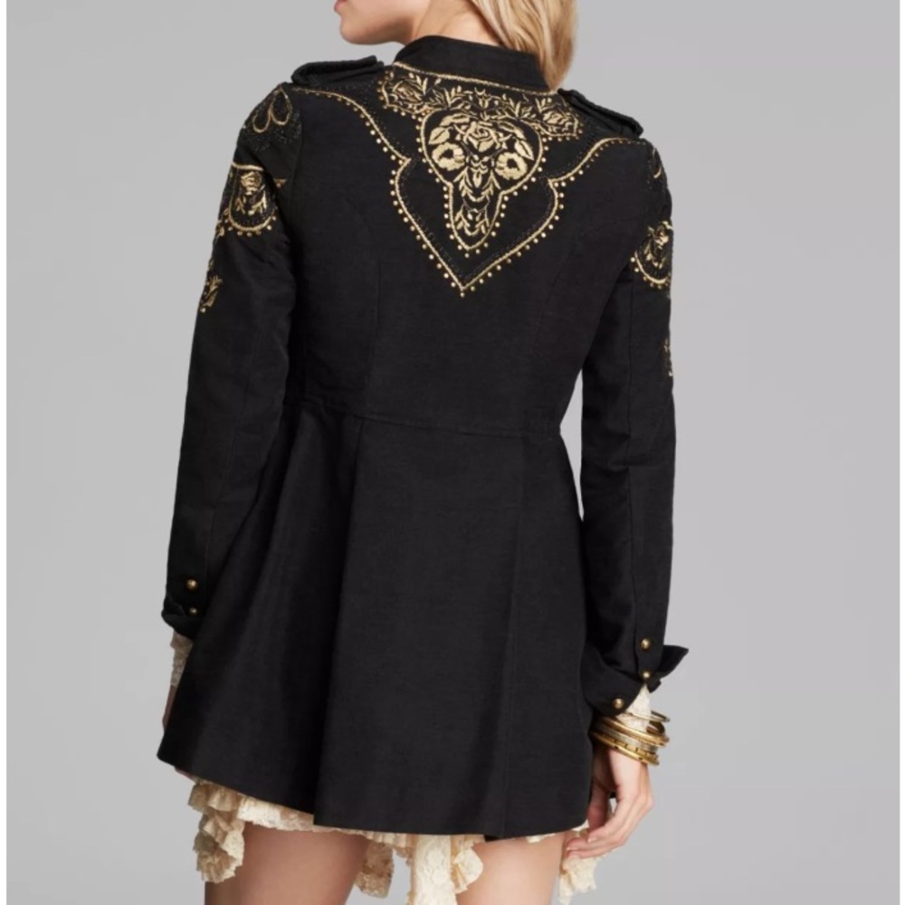 FREE PEOPLE Boho Coat Intricate Long Draped Jacket - Picture 1 of 1