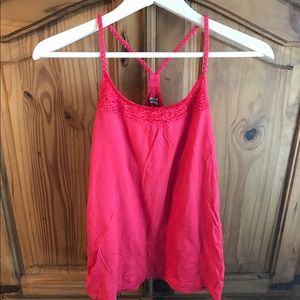 Cute beaded coral tank top