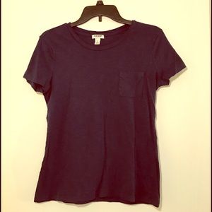 Blue Old Navy Ladies Cut Crew Neck Tee w/ Pocket