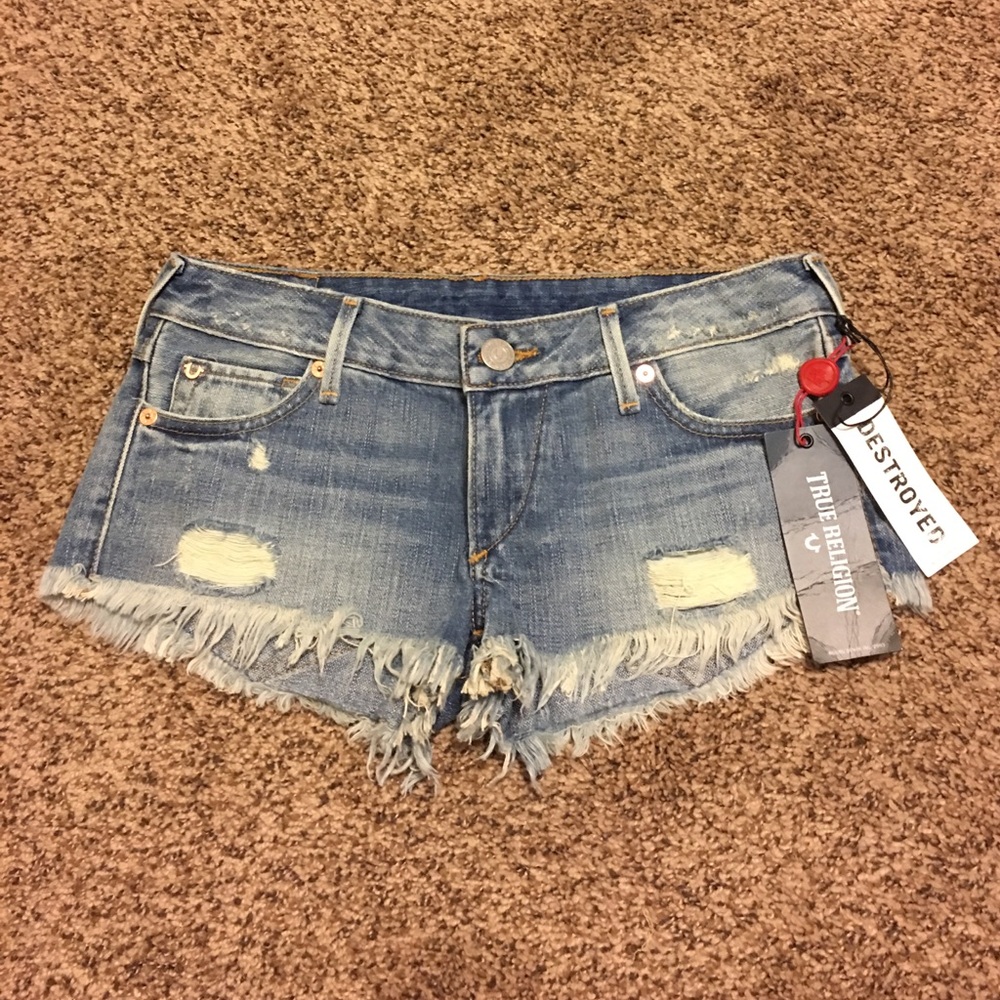True Religion Joey Cutoff Shorts, Sz 25