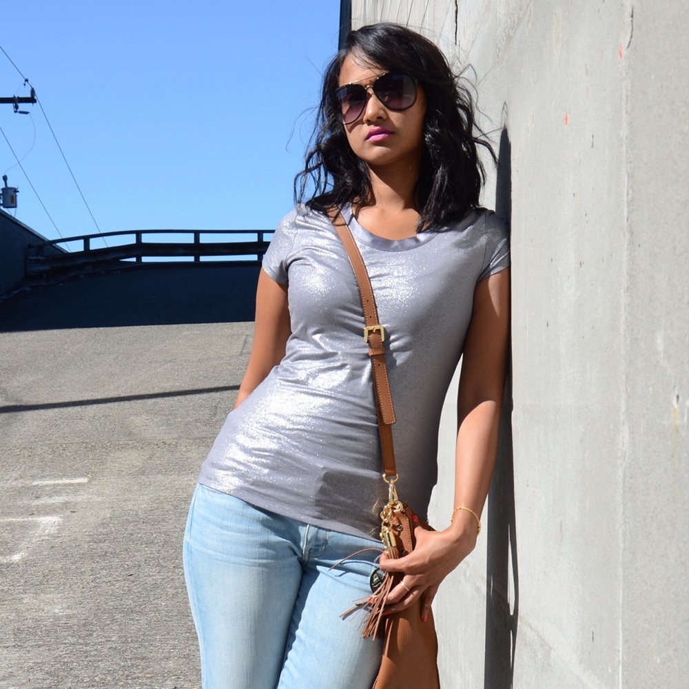 Metallic tee
