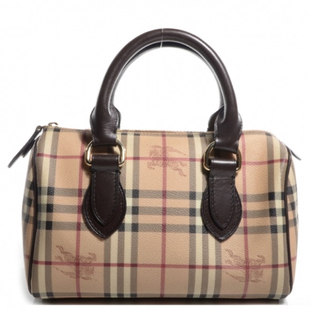 Authentic Burberry Haymarket bowling handbag
