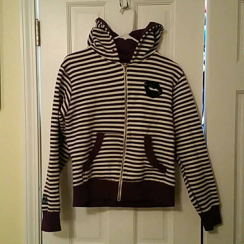 Purple and white Married to the Mob hoodie