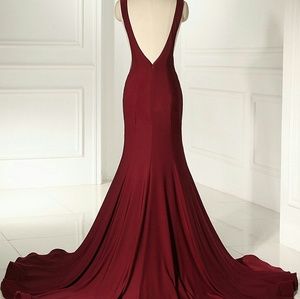 Burgundy Mermaid Dress