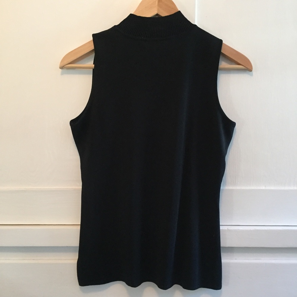 Misook Black Mock Turtleneck - Picture 5 of 6