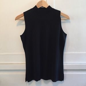 Misook Black Mock Turtleneck