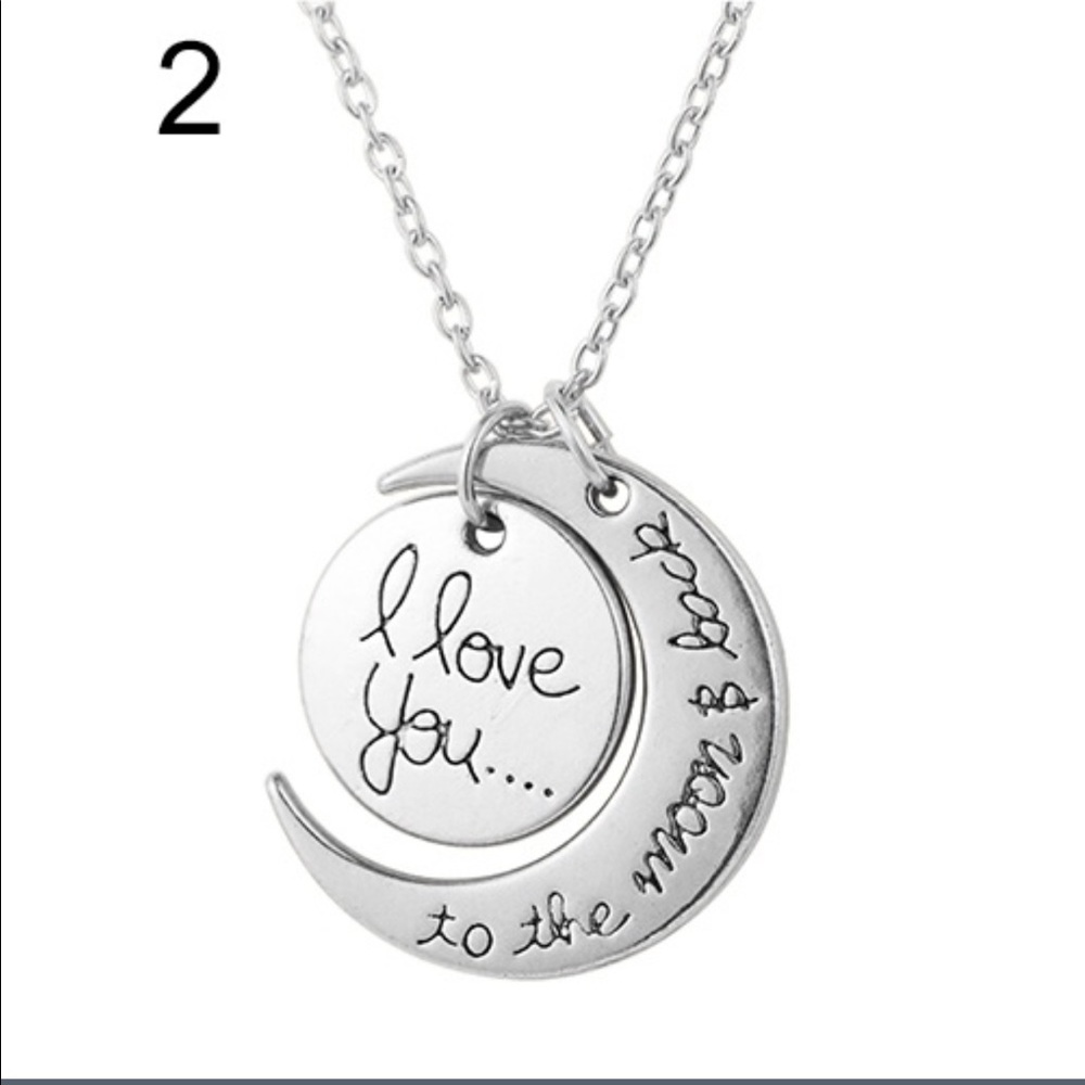🌟🌟🌟 NEW 🔥🔥🔥I love you too moon necklaces