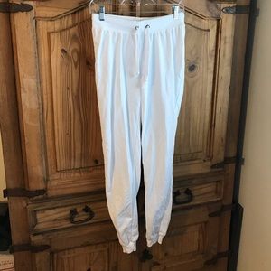 White joggers