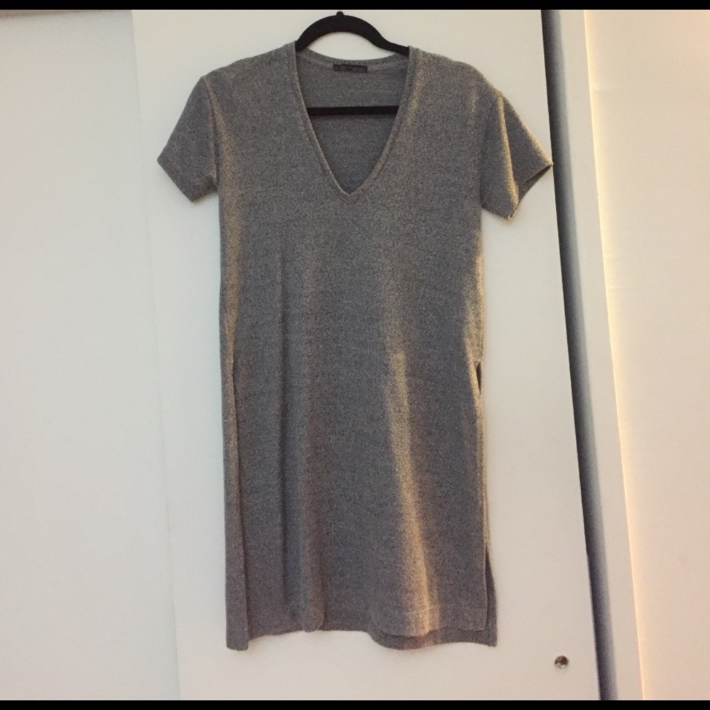 Zara grey v neck tunic