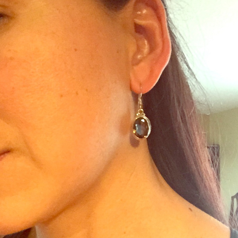 NWOT Smoky Quartz/Sterling Silver Earrings