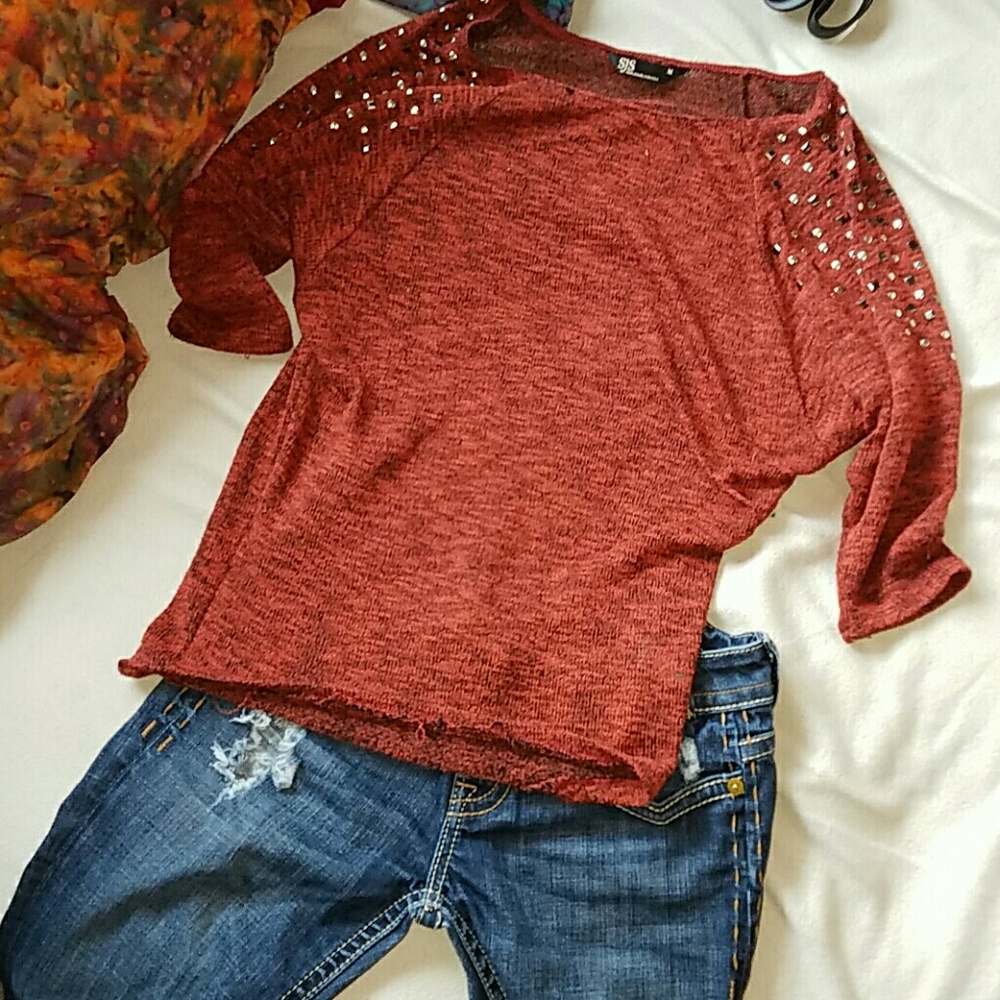 Orange and Black Knit Shirt