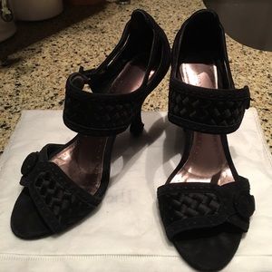 Bottega Veneta Suede Black Heels