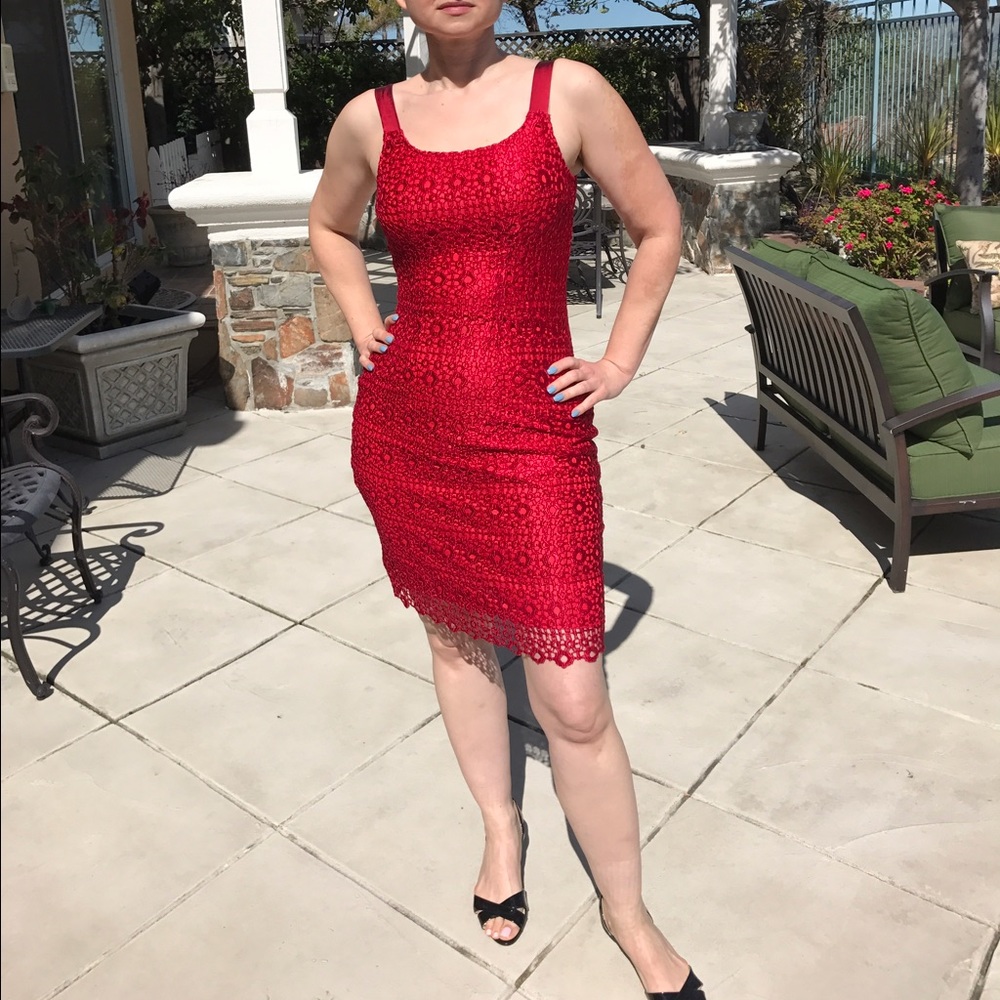 Red Lace Dress size M