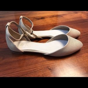 Leather Ankle Strap D'Orsay Flats