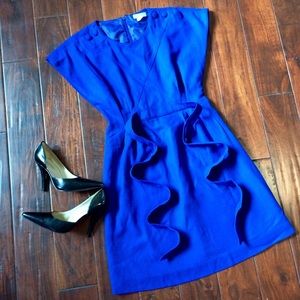 •Anthropologie Lil "Button Duo" Blue dress