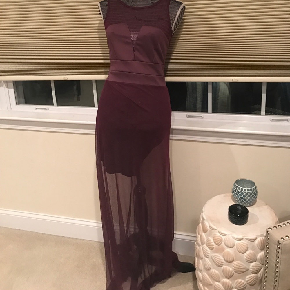 Burgundy "Oh Yeah" dress