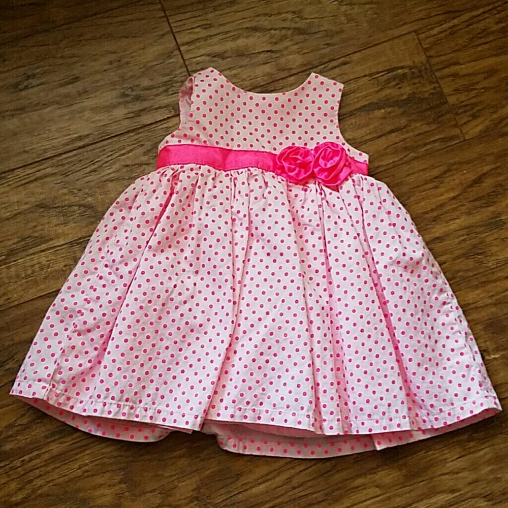 Carter's pink polka dot dress