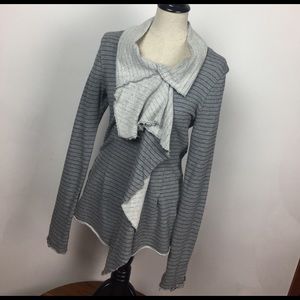 Free People Asymmetrical Zip Cardigan EUC
