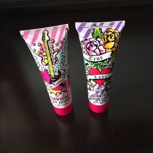 Pink cookie design strawberry and grape lotions