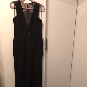BCBG Maxazria lace insert jumpsuit